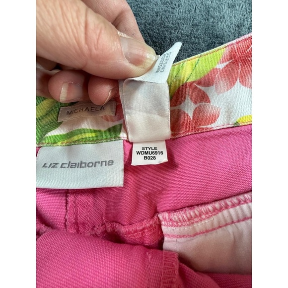 Liz Claiborne Womens Size 12 Pink Casual Stylish Patch Pocket Shorts Boho Chic - Picture 5 of 7